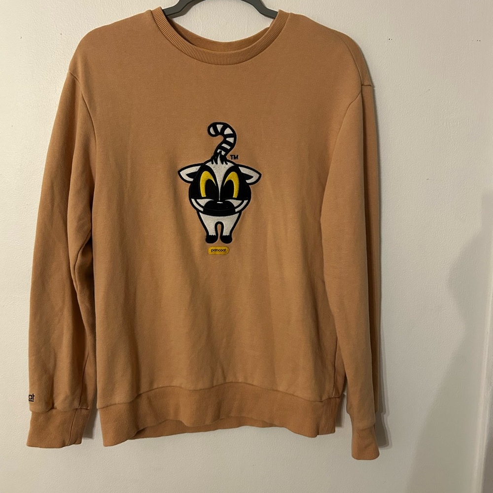 Tan Graphic Crewneck Sweatshirt